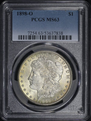 Obverse of this 1898-O Morgan Dollar PCGS MS-63