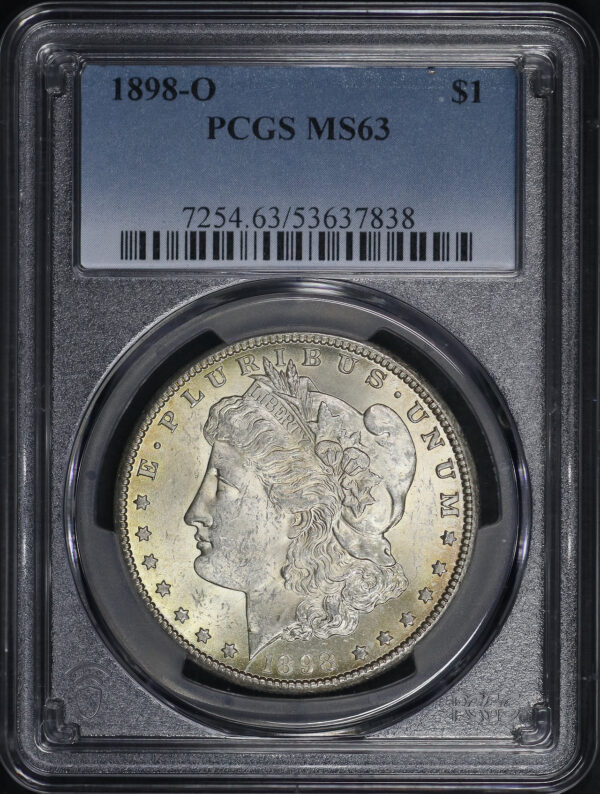 Obverse of this 1898-O Morgan Dollar PCGS MS-63