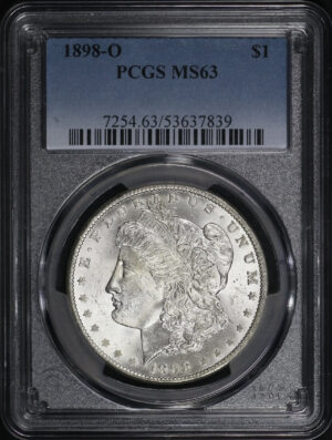 Obverse of this 1898-O Morgan Dollar PCGS MS-63