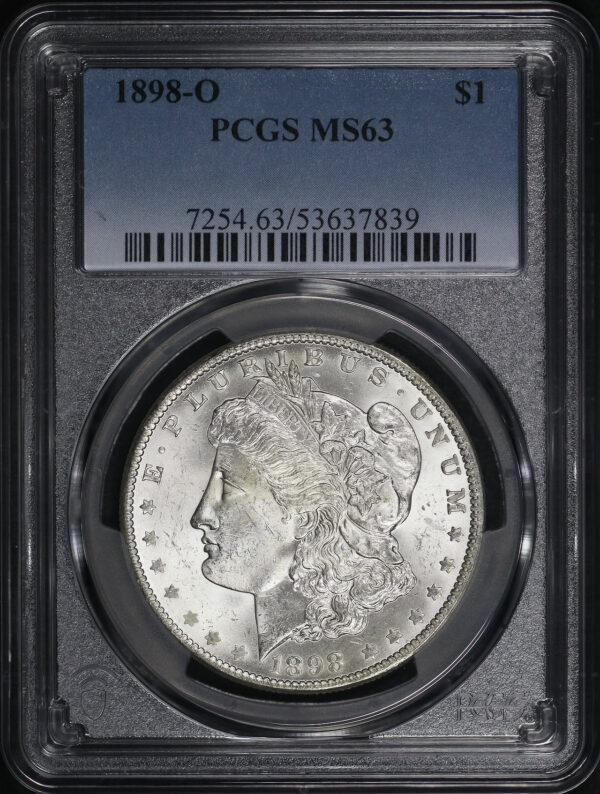 Obverse of this 1898-O Morgan Dollar PCGS MS-63