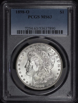 Obverse of this 1898-O Morgan Dollar PCGS MS-63
