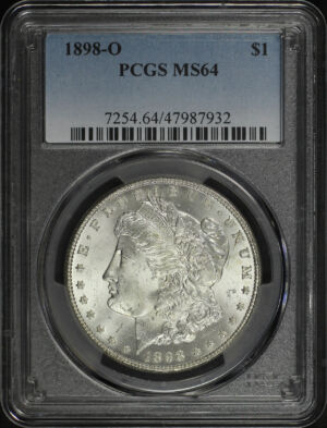Obverse of this 1898-O Morgan Dollar PCGS MS-64