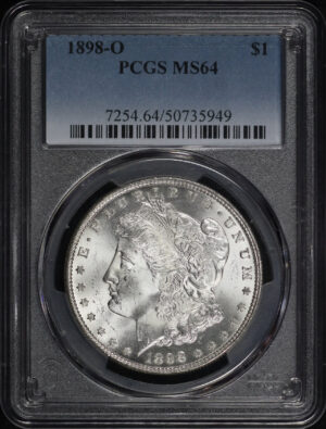 Obverse of this 1898-O Morgan Dollar PCGS MS-64