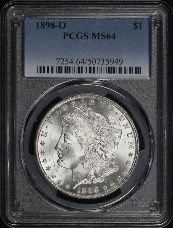 Obverse of this 1898-O Morgan Dollar PCGS MS-64