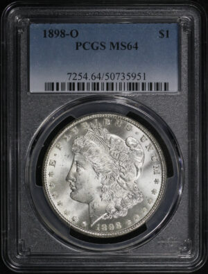 Obverse of this 1898-O Morgan Dollar PCGS MS-64