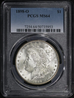 Obverse of this 1898-O Morgan Dollar PCGS MS-64