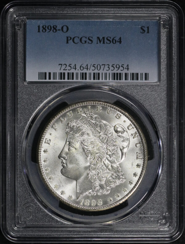 Obverse of this 1898-O Morgan Dollar PCGS MS-64