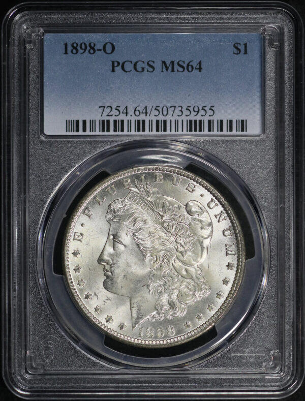Obverse of this 1898-O Morgan Dollar PCGS MS-64