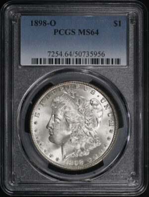 Obverse of this 1898-O Morgan Dollar PCGS MS-64
