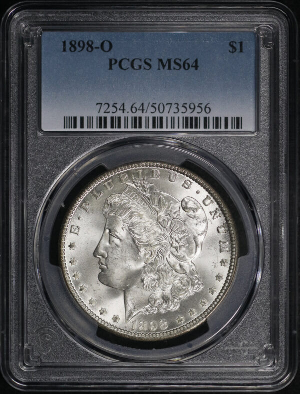 Obverse of this 1898-O Morgan Dollar PCGS MS-64