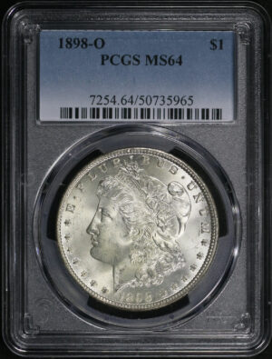 Obverse of this 1898-O Morgan Dollar PCGS MS-64