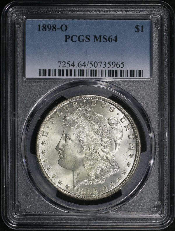 Obverse of this 1898-O Morgan Dollar PCGS MS-64