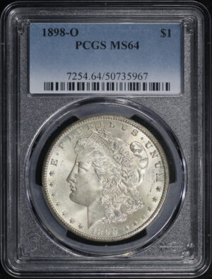 Obverse of this 1898-O Morgan Dollar PCGS MS-64