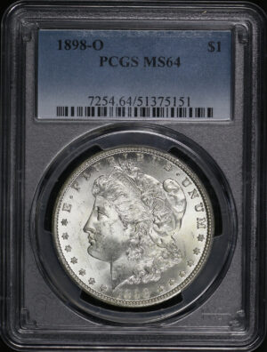 Obverse of this 1898-O Morgan Dollar PCGS MS-64