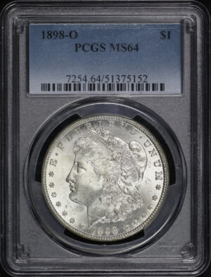Obverse of this 1898-O Morgan Dollar PCGS MS-64