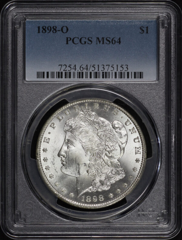 Obverse of this 1898-O Morgan Dollar PCGS MS-64