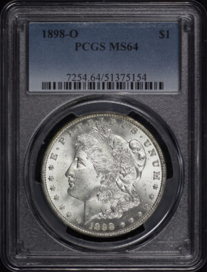 Obverse of this 1898-O Morgan Dollar PCGS MS-64