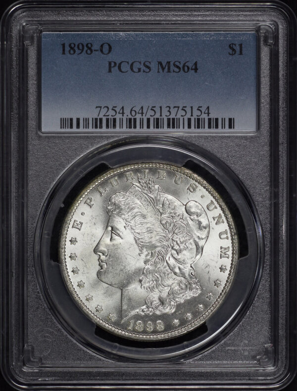 Obverse of this 1898-O Morgan Dollar PCGS MS-64