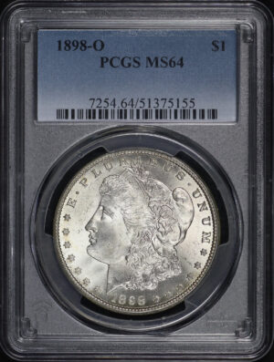 Obverse of this 1898-O Morgan Dollar PCGS MS-64
