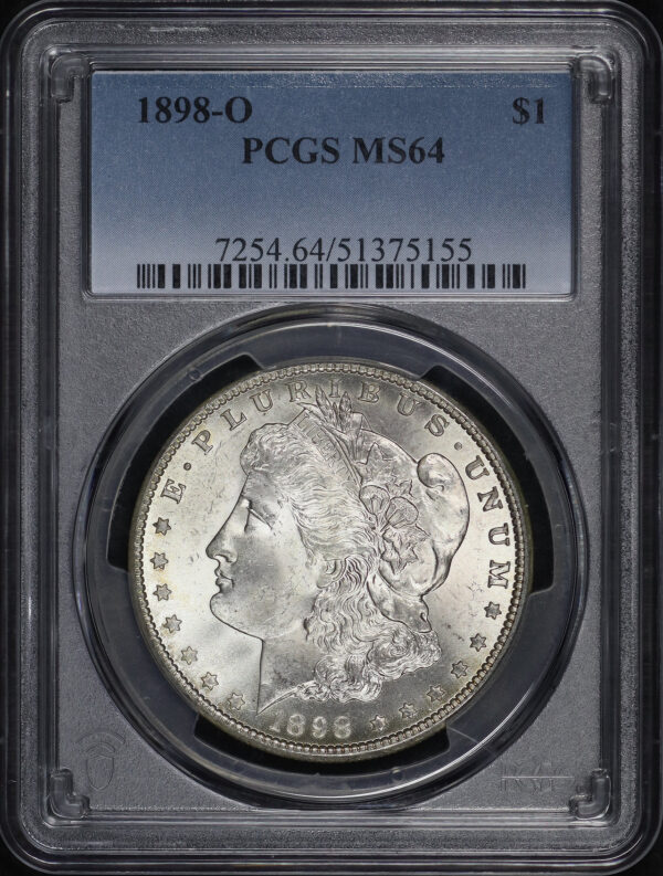 Obverse of this 1898-O Morgan Dollar PCGS MS-64