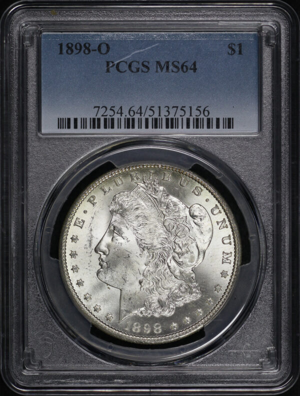 Obverse of this 1898-O Morgan Dollar PCGS MS-64