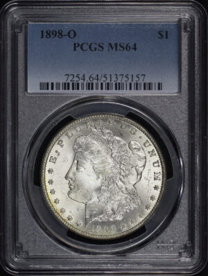 Obverse of this 1898-O Morgan Dollar PCGS MS-64