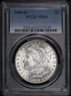 Obverse of this 1898-O Morgan Dollar PCGS MS-64