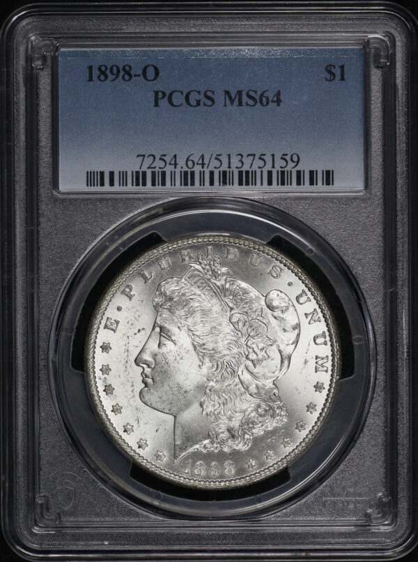 Obverse of this 1898-O Morgan Dollar PCGS MS-64