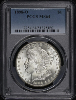 Obverse of this 1898-O Morgan Dollar PCGS MS-64