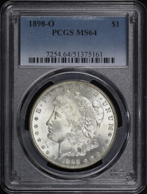 Obverse of this 1898-O Morgan Dollar PCGS MS-64