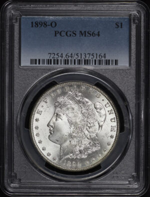 Obverse of this 1898-O Morgan Dollar PCGS MS-64