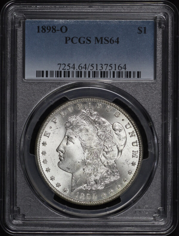 Obverse of this 1898-O Morgan Dollar PCGS MS-64
