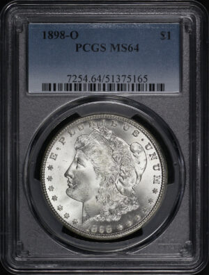 Obverse of this 1898-O Morgan Dollar PCGS MS-64