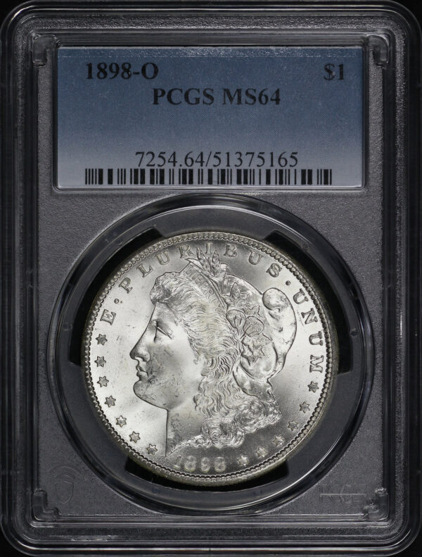 Obverse of this 1898-O Morgan Dollar PCGS MS-64