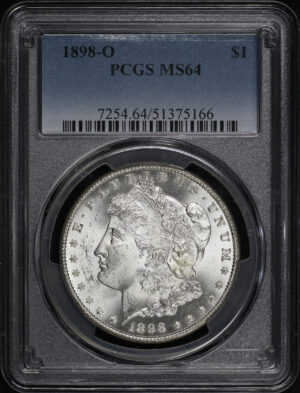 Obverse of this 1898-O Morgan Dollar PCGS MS-64