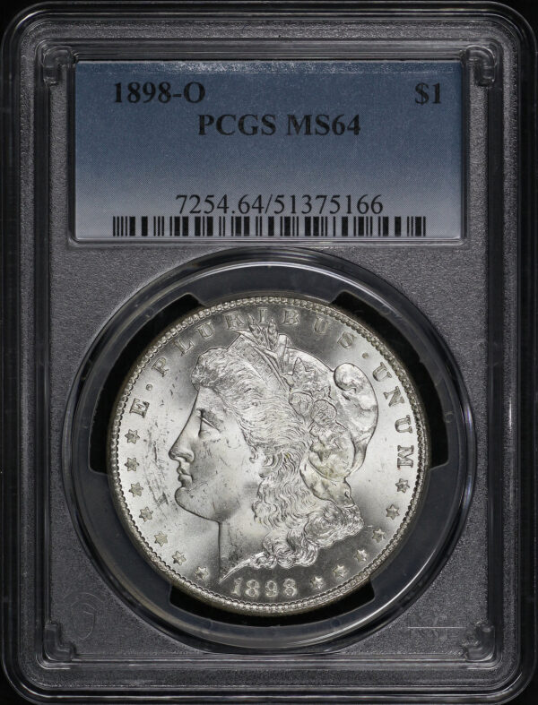 Obverse of this 1898-O Morgan Dollar PCGS MS-64
