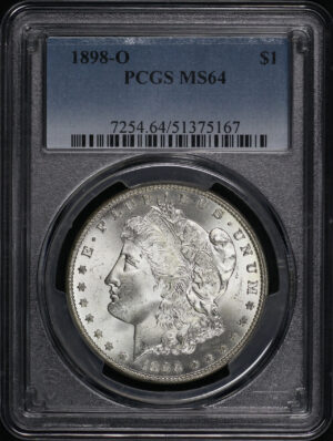 Obverse of this 1898-O Morgan Dollar PCGS MS-64