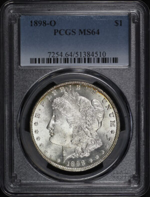 Obverse of this 1898-O Morgan Dollar PCGS MS-64