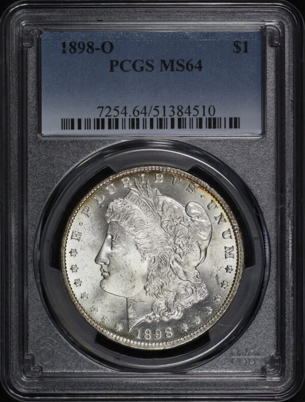 Obverse of this 1898-O Morgan Dollar PCGS MS-64