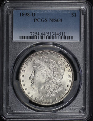 Obverse of this 1898-O Morgan Dollar PCGS MS-64