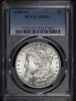 Obverse of this 1898-O Morgan Dollar PCGS MS-64+