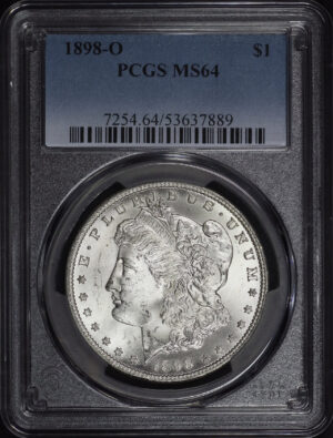 Obverse of this 1898-O Morgan Dollar PCGS MS-64