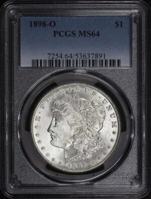 Obverse of this 1898-O Morgan Dollar PCGS MS-64