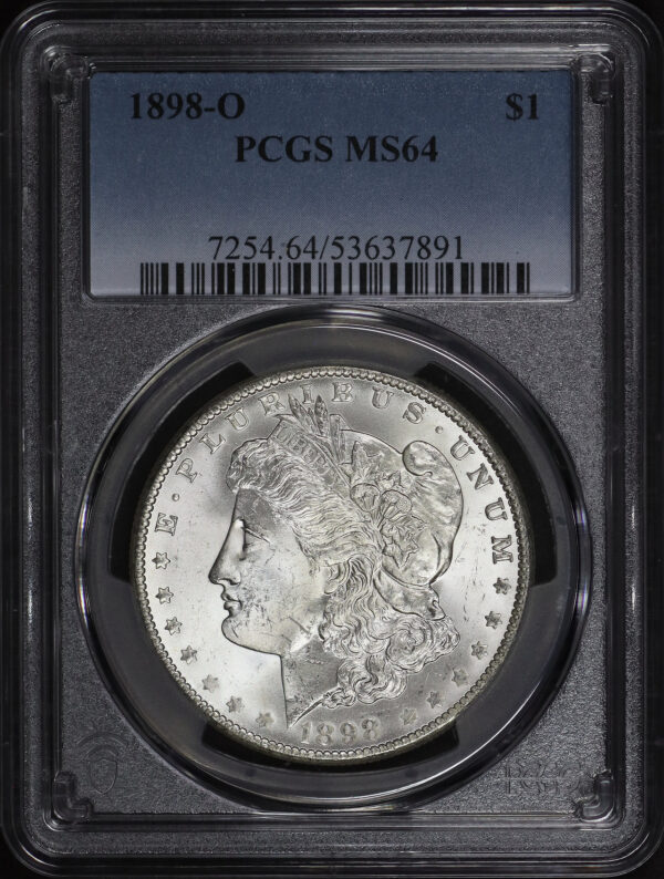 Obverse of this 1898-O Morgan Dollar PCGS MS-64