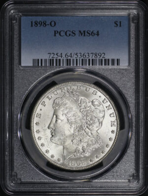 Obverse of this 1898-O Morgan Dollar PCGS MS-64