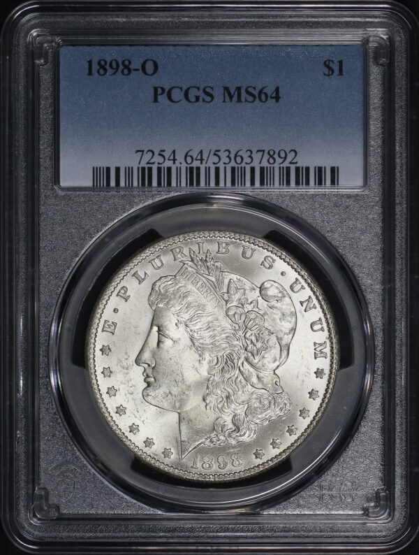 Obverse of this 1898-O Morgan Dollar PCGS MS-64