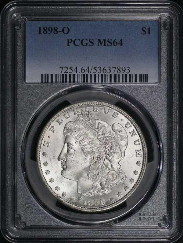 Obverse of this 1898-O Morgan Dollar PCGS MS-64