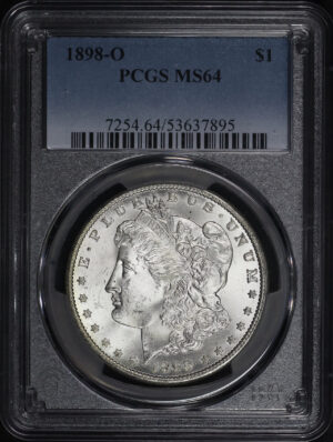 Obverse of this 1898-O Morgan Dollar PCGS MS-64