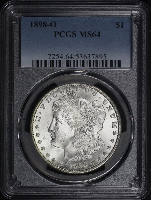 Obverse of this 1898-O Morgan Dollar PCGS MS-64
