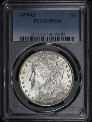 Obverse of this 1898-O Morgan Dollar PCGS MS-64